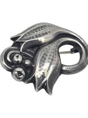 Georg Jensen Denmark Sterling Silver 100A Tulip Pin/Brooch #25616